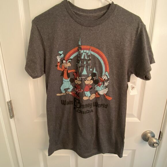 2pc Disney Parks Lot Mickey Mouse and Friends Rainbow T-Shirt Size Small NWT - Picture 2 of 8